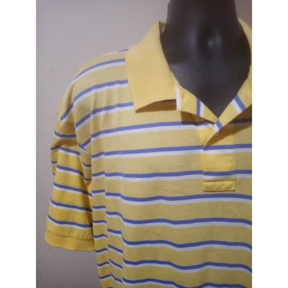 Polo Ralph Lauren Shirt Mens 3XB Big Striped Blue Yellow White 100% Pima Cotton - Picture 5 of 12